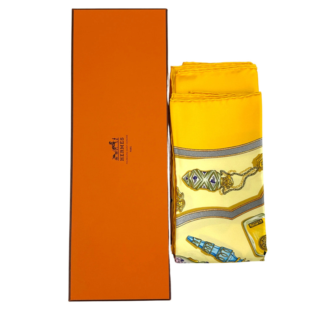 HERMES Yellow Silk Scarf - Picture 6 of 6